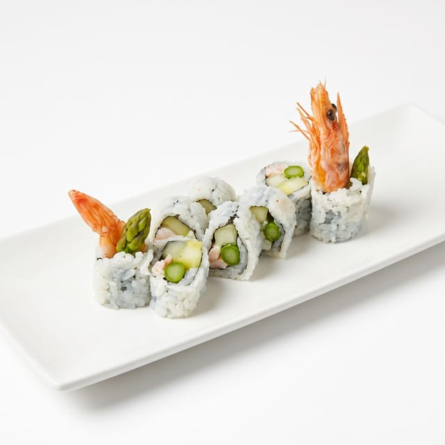 Shrimp & Asparagus Roll.